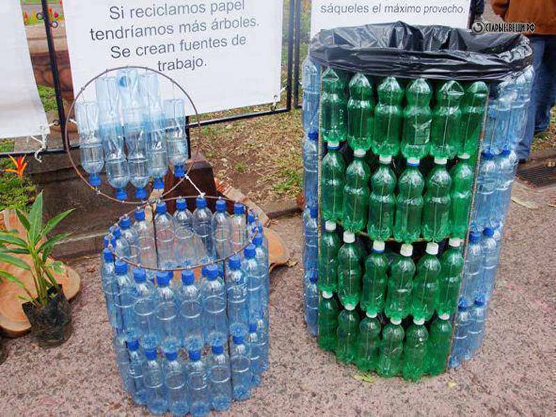 Самоделка из бутылки − универсальное мусорное мини-ведро