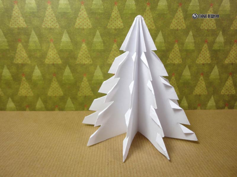 оригами елочка
